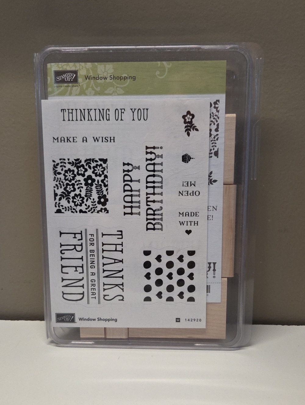 Window Shopping Wooden Stampin Up Stamp Set